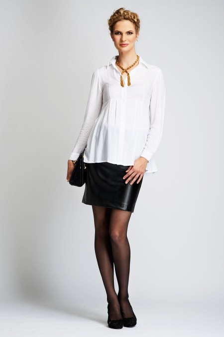 ST. MORITZ Faux Leather Mini Skirt Outfit