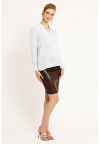 ST. MORITZ Faux Leather Mini Skirt