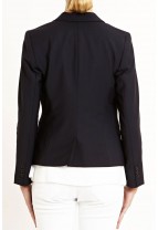 IBIZA Two Tone Collar Wool Jacket