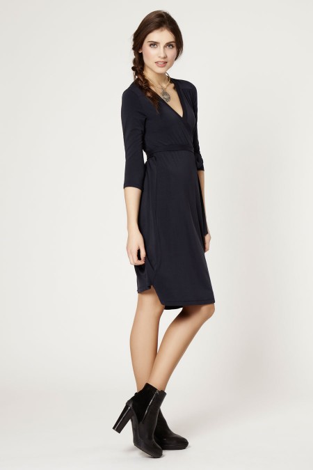 ZOE Plain Wrap Dress Outfit