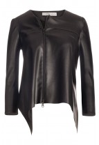 DENVER Cropped Faux Leather Jacket