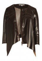 DENVER Cropped Faux Leather Jacket