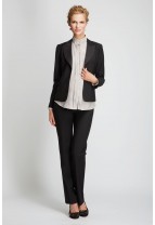 IBIZA Two Tone Collar Wool Jacket