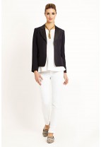 IBIZA Two Tone Collar Wool Jacket