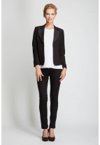 IBIZA Two Tone Collar Crepe Jacket