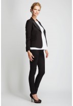 IBIZA Two Tone Collar Crepe Jacket